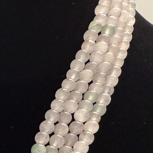 Beautiful Rose Quartz Donut with 4 Strand Bead Choker - Picture 9 of 9